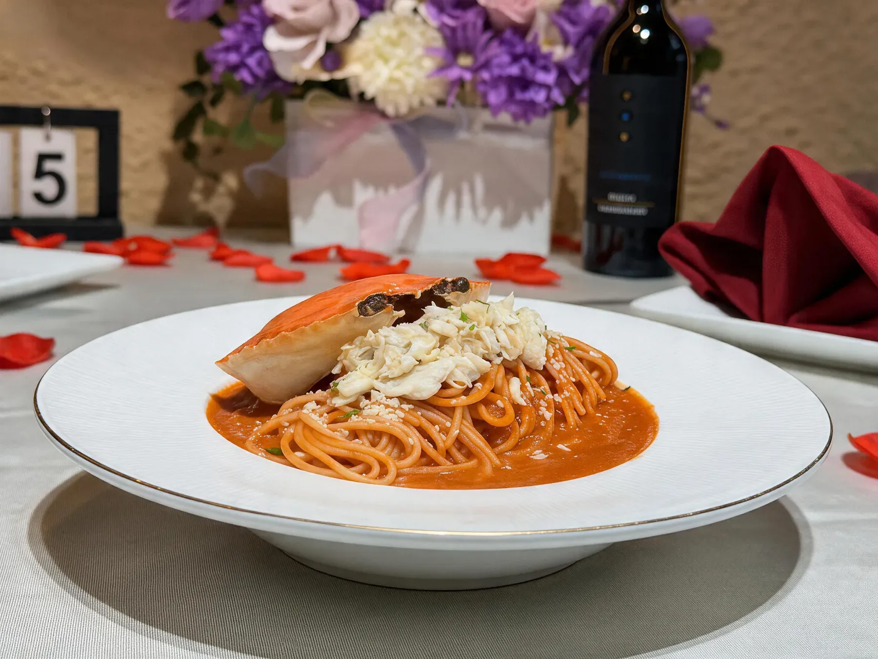 Món Crab Pasta with Creamy Rose tại Ơ Bistro
